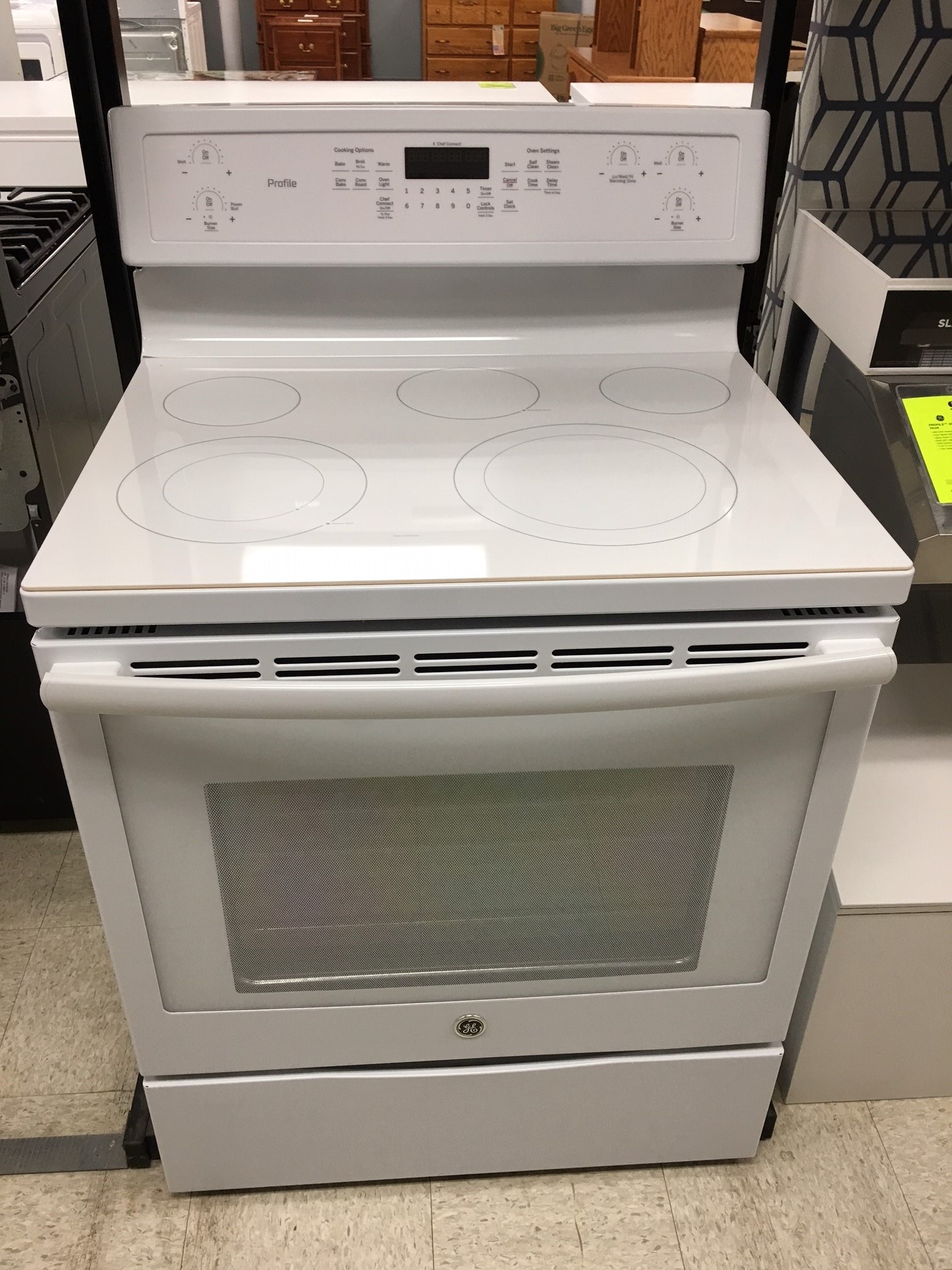 GE Profile White Convection Range Value $1,099